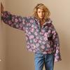 Spring 2025 Women's Lambswool Print Loose Zip-Up Sweatshirt