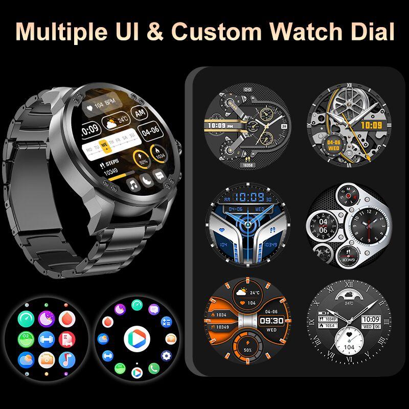 SACOSDING Новые водонепроницаемые HD Bluetooth Call мужские умные часы с голосовым управлением - BP/HR/SpO2/Sleep Sports Smartwatch для Android/iOS