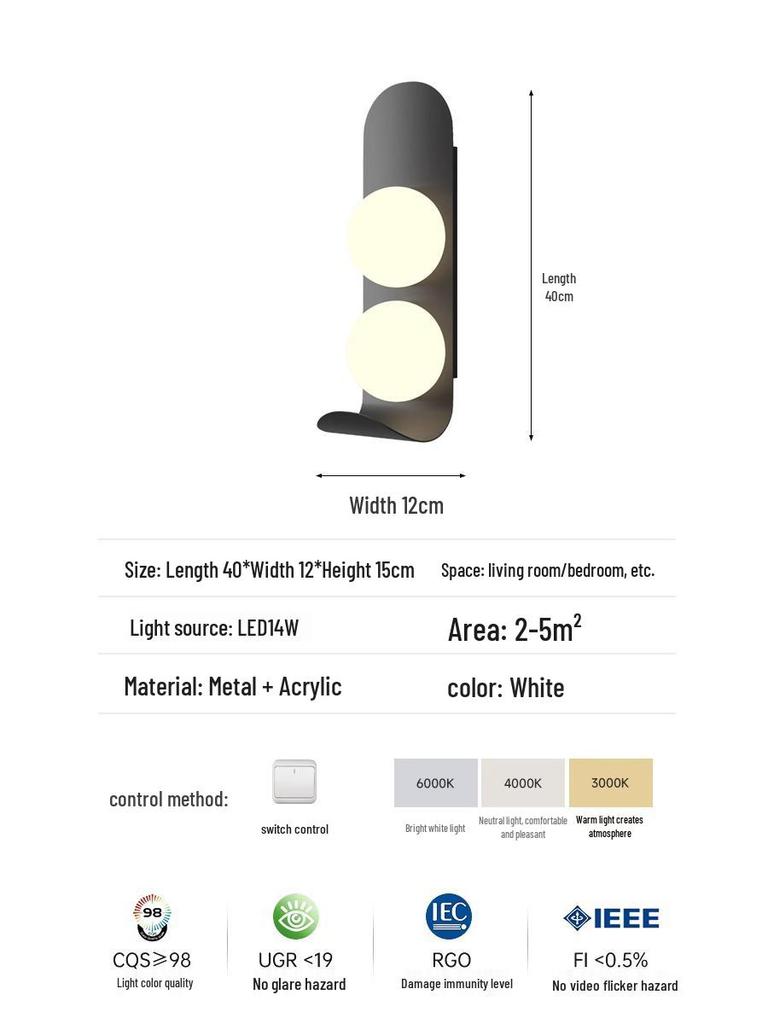 Скандинавский минималистичный настенный светильник для спальни, гостиной, лестницы и коридора.