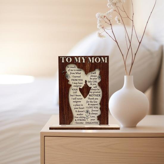 Деревянное украшение на День матери Yousheng, подарок для мамы от дочери/сына, декор для стола, настольная табличка, подарок на день рождения, благодарность для мамы