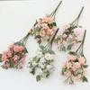 Plastic Silk Rose Bouquet Elegant Fake Plants Artificial Roses Flowers  Outdoor Garden Decor