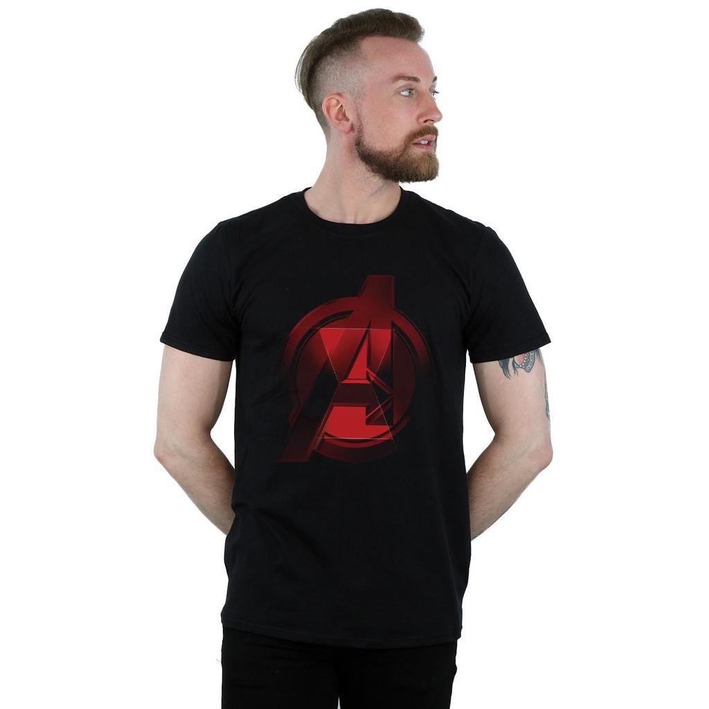 Marvel Mens Black Widow Movie Avengers Logo T-Shirt