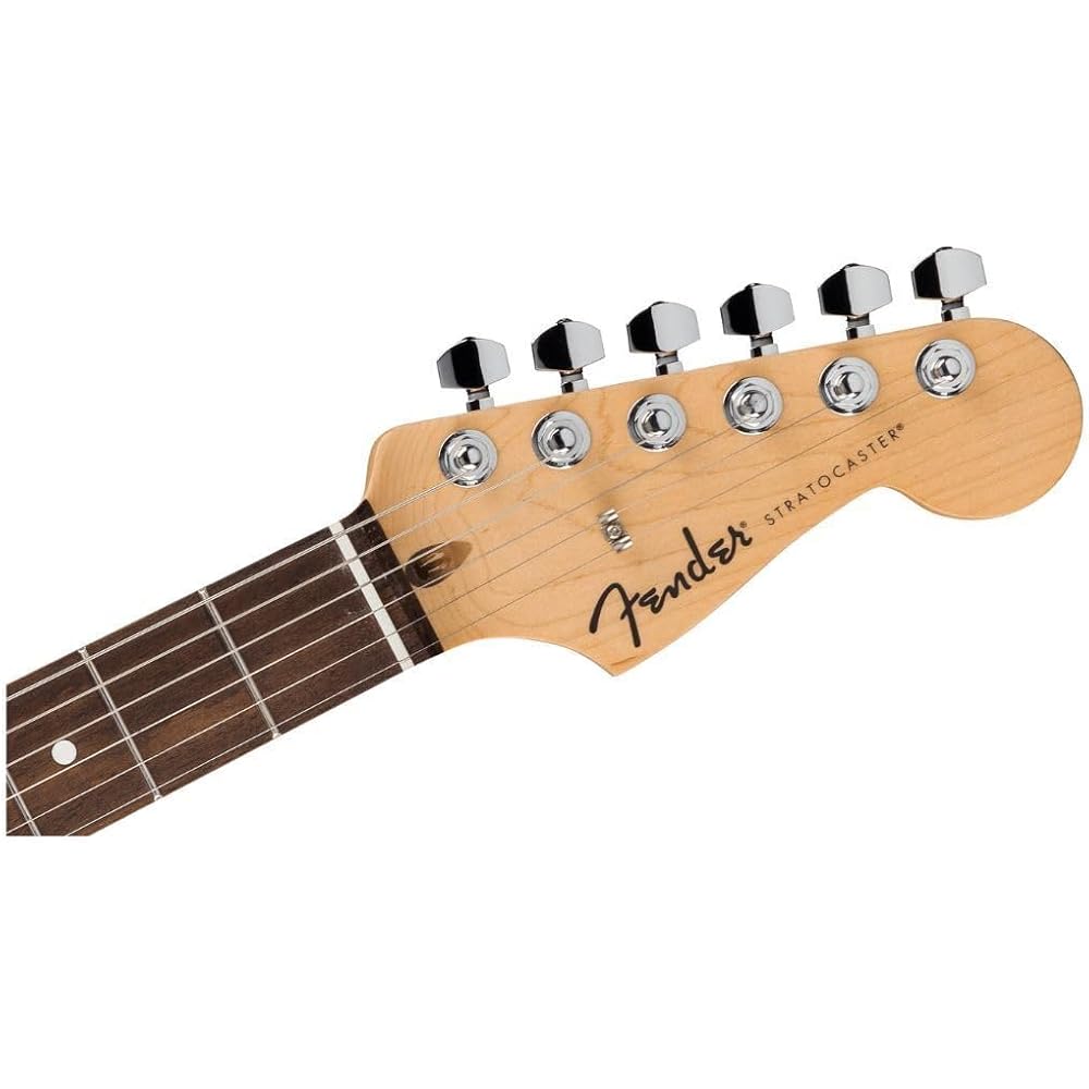 Fender Standard Stratocaster® electric guitar, Laurel fingerboard, white pickguard, Aqua Marine Metallic, with soft case.