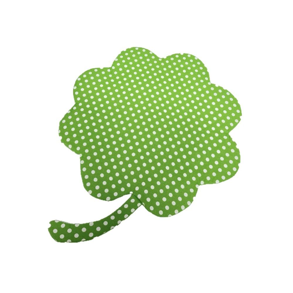 Polyester / Cotton Clover Placemat Green Table Mat Cute Desktop Decoration Props Display