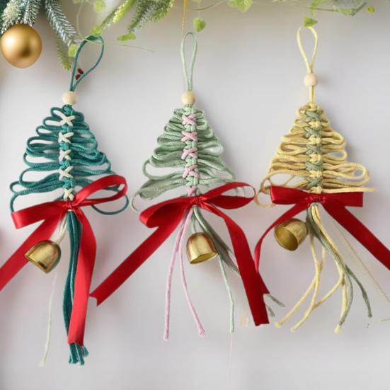 Рождественские украшения Рустикальные поделки в форме рождественской елки с золотыми