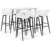VidaXL 7-Piece Bar Set Bistro Furniture Pub Furniture Table and Bar Stools Counter Set Restaurant 3057418