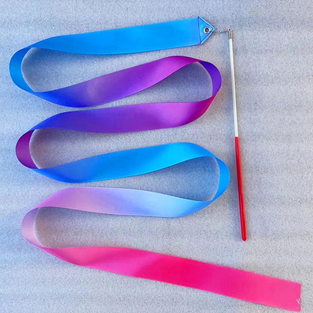 Gymnastic Ribbon Sparkling Dance Ribbon Twirling Batons Long Ribbon Streamers Rhythmic Gymnastics for Artistic Dancing