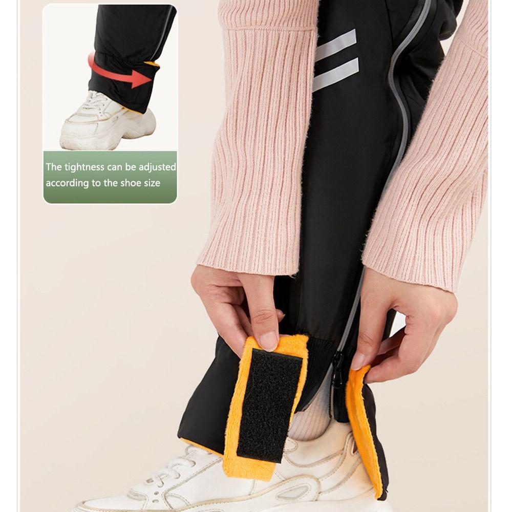 Fleece-lined Zipper Thermal Kneecap Reflective Motorcycle Leg Warmer Outdoor