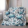 1pc Sea Turtle Pattern Blanket Warm, Cozy, And Soft, Suitable for Sofas, Beds, Cars, And Office Use.Perfect for Camping And Travel, Making It a Great