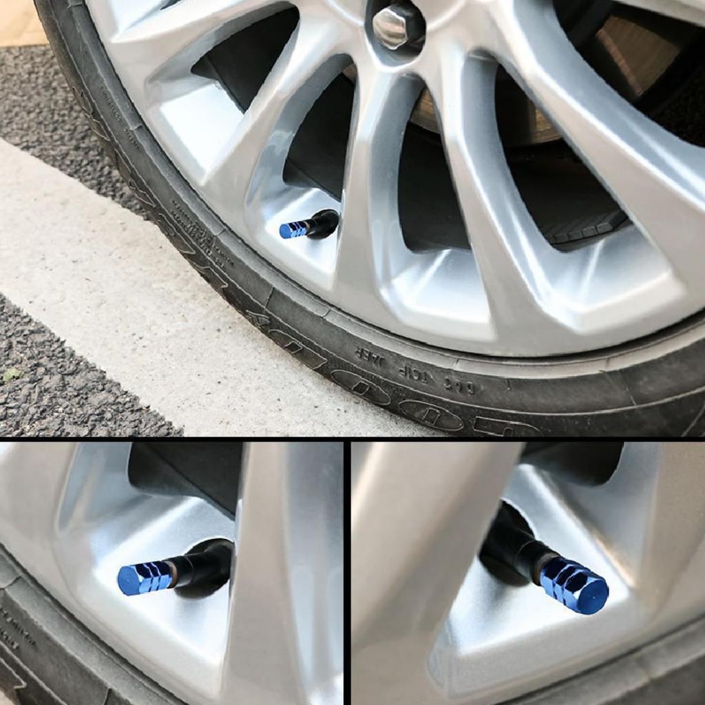 SowKow 4 шт. Красные колпачки воздушных клапанов Авто Мотоцикл Декоративные детали Устойчивые к коррозии Красные