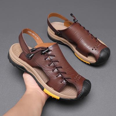 Мужские кожаные сандалии лето 2022 новая мода удобная пляжная обувь дизайнерские сандалии для вечеринок