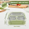 304 Stainless Steel Food Container with Multiple Compartments Reusable Food Storage Container with Lid for School and Office