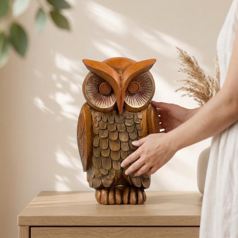 Mid-Century Style Resin Owl Figurine Home Decor Living Room Study Office Craft Ornament