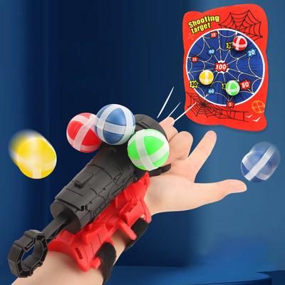 Мультяшные липкие шариковые пистолеты на запястье катапульта метательная мишень для стрельбы по мишеням пусковая установка для детской вечеринки интерактивная игра уличные спортивные игрушки