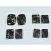 73Cts. Натуральный Черный Медный Бирюзовый Октагон Кабошон Парный 4 Пары A-131