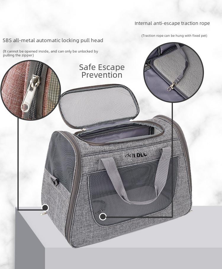 Съемная сумка на одно плечо для перевозки домашних животных - увеличенная переноска для кошек и собак