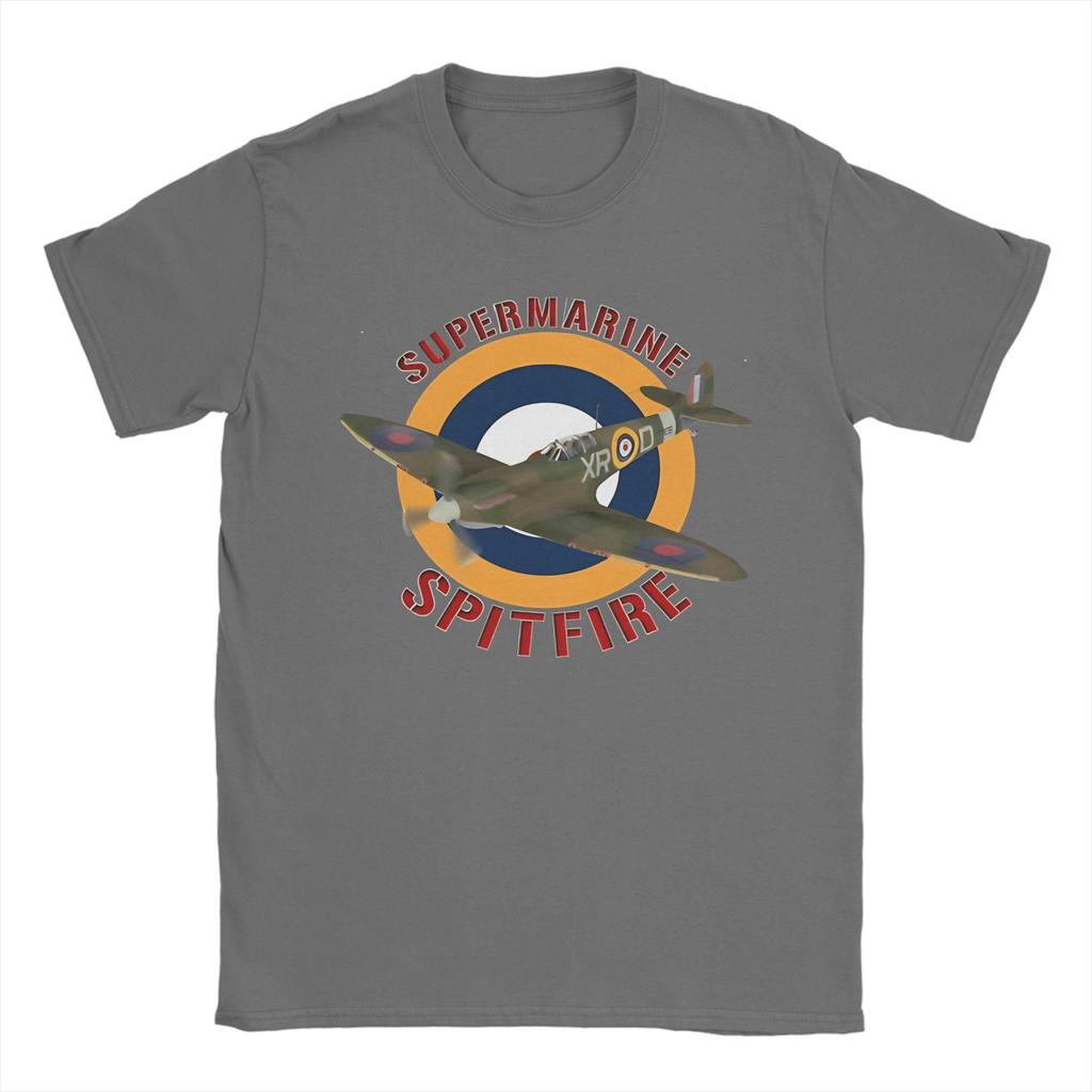 Supermarine Spitfire RAF Истребитель Хлопковая Футболка Для Мужчин Лето Винтажные Футболки Хип-Хоп Футболки Большого Размера Оптовые Топы