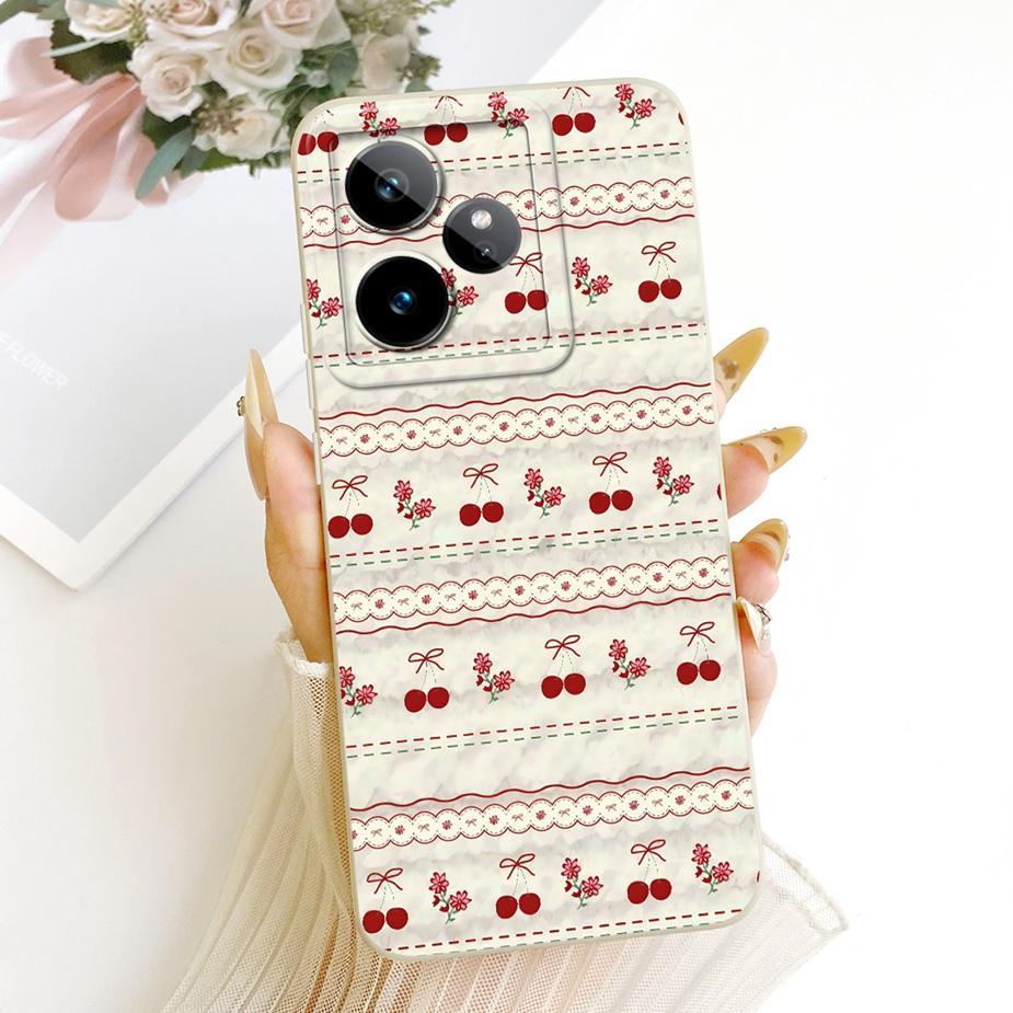 Чехол для Realme GT 7 GT7 T 5G RMX5061 Роскошные Цветы Конфетная Раскраска Мягкий ТПУ Чехол для Телефона Для Realme GT 7 Pro GT 7T 5G Fundas