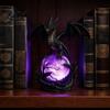 Magical Atmosphere Lamp Dragon Faux Crystal Ball Lamp, Gothic USB Night Light, Dark Fantasy Resin Light Decor for Desk Bedroom, Halloween Gift Lovers
