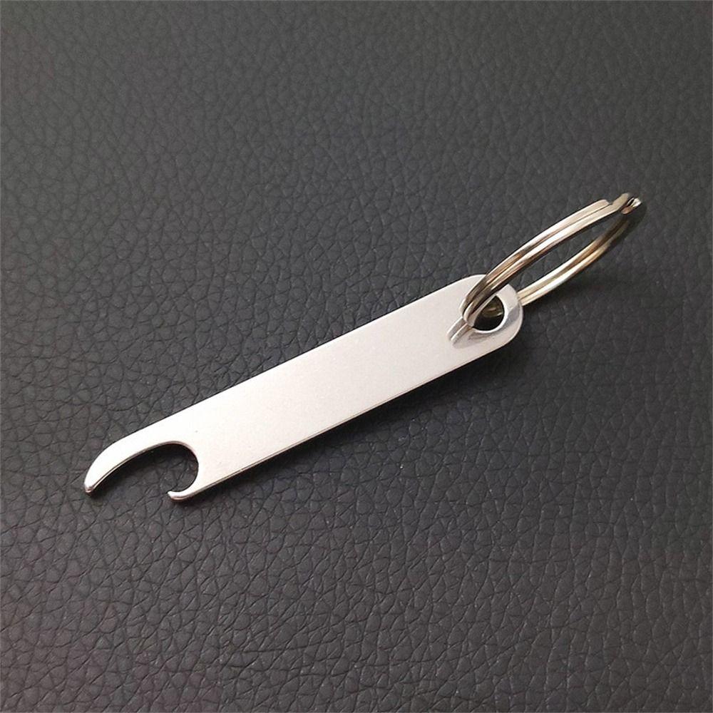 Metal Beer Bottle Opener Keychain Mini Beer Opener Keyring Creative Outdoor Hiking