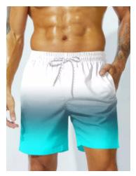 Beach Shorts, Informal Hawa Style Trend Steps for Outdoor Summer Clothing Printed Shorts