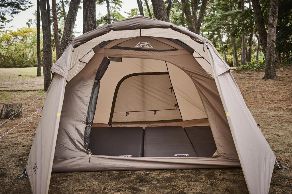 Coleman Tough Wide Dome Camping Tent Easy Person 1500mm Water Pressure Includes and Storage Features Air Circulation System VI/3025 (Greige) -