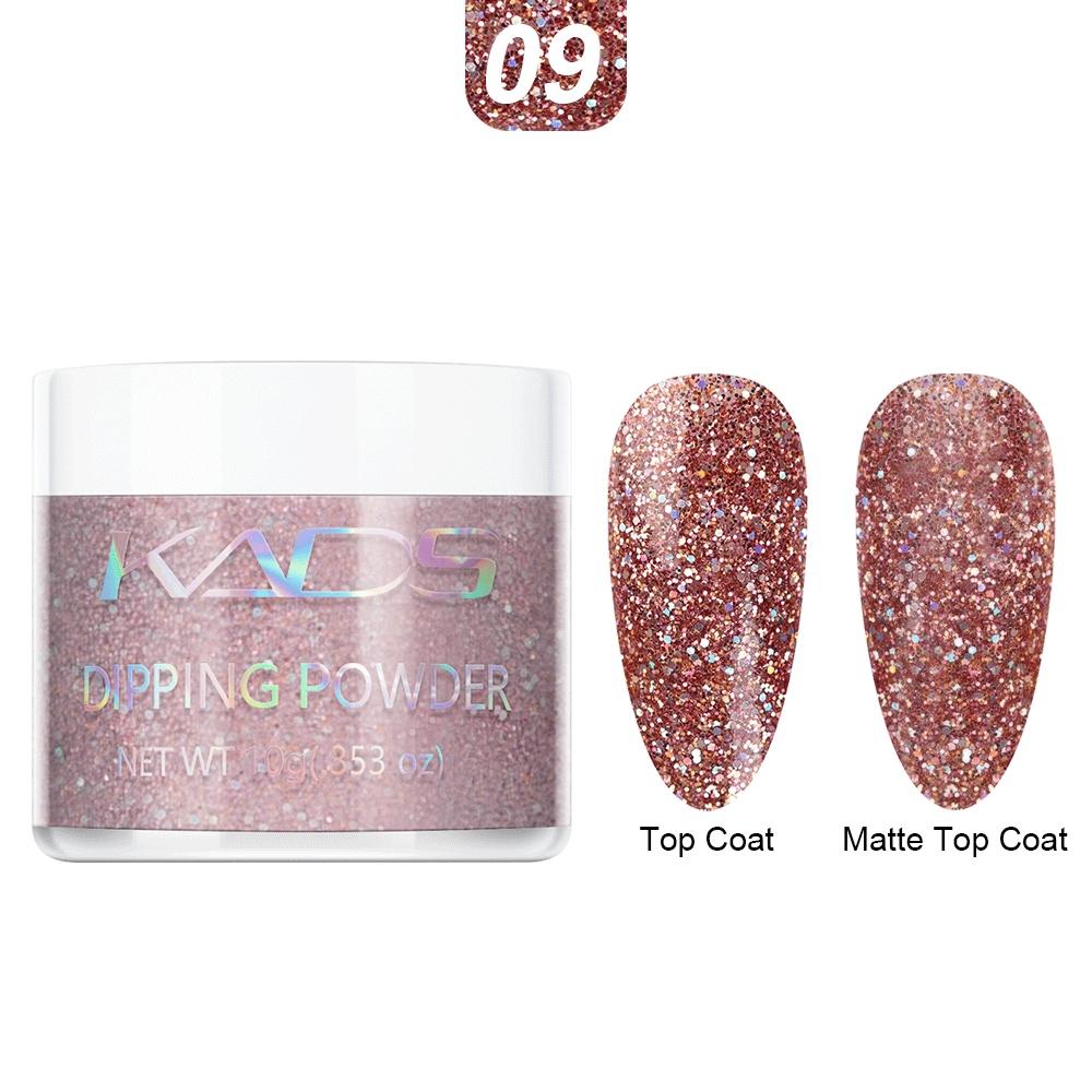 kads 40 цветов, 10 г, порошок для окунания ногтей, красочный блеск для ногтей, пыль, хромированный пигмент, блестящие украшения для маникюра