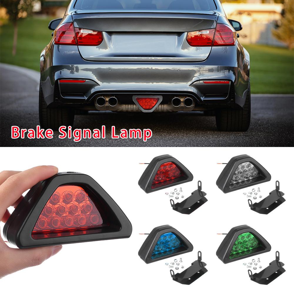 Tail F1 Style Sporty Triangle Brake Signal Lamp Third Brake Lamp Stop Light Rear Fog Light