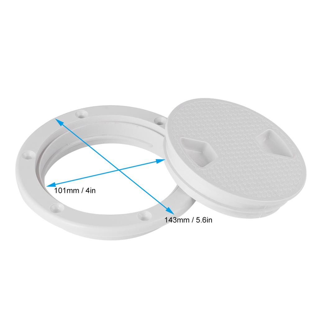 Marine ABS Rounded Deck Cover Inspection Hatch Yacht RV Boat Accessories4inch