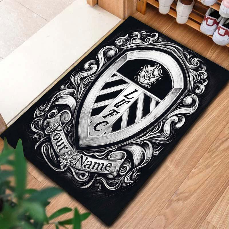 Leeds United Custom Name Carpet Rug for Living Room Bedroom Home Sofa Decoration,Kids play Non-slip Floor Mat
