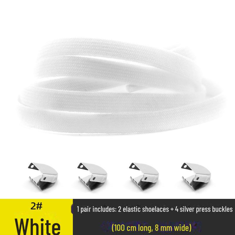 8MM Ленивые эластичные шнурки - детские, без завязывания, спандекс, двухслойные, с эластичной пряжкой