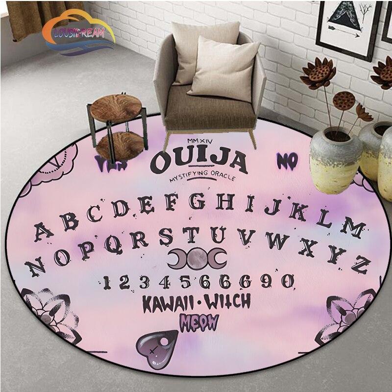 Коврик с символом пентакля, круглый ковер масонства, ковер Сатаны с головой козла, доска для спиритических сеансов с руками, коврик для оккультизма, коврик для колдовства, гот
