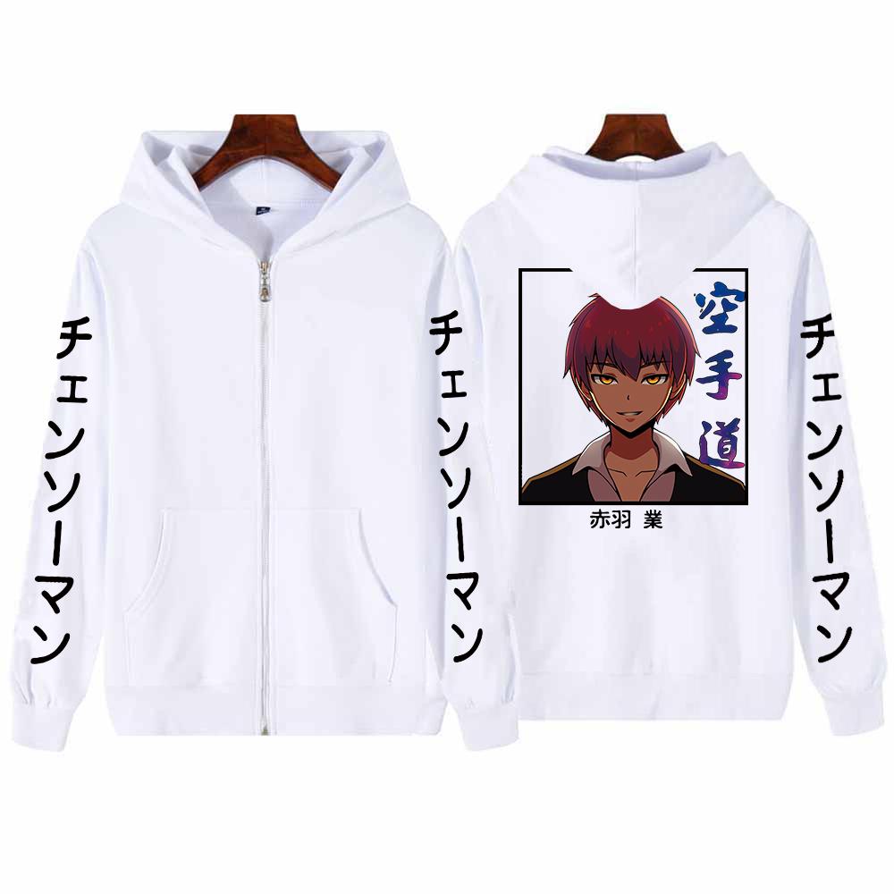 Аниме Убийство Класс Акабане Карма Толстовки на молнии Мужчины Женщины Harajuku Хип-Хоп Осень Зима Повседневная Теплая Куртка На Молнии Пальто