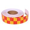 5CM*5M Checkered Car Reflective Sticker Waterproof Safety  Warning Reflector Self-Adhesive Conspicuity Tape For Truck Motorcycle