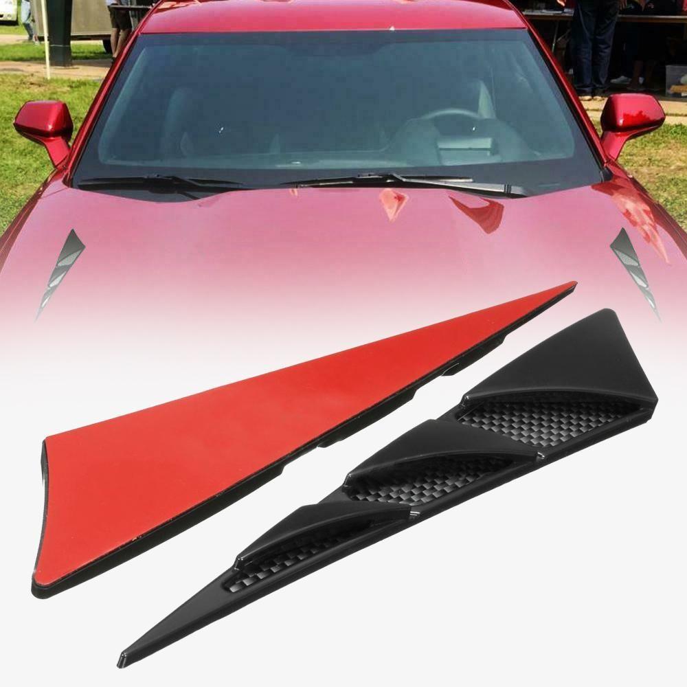 1 Pair Car-styling ABS Universal Air Intake Car Hood Sticker Side Flow Vent Cover Decorative