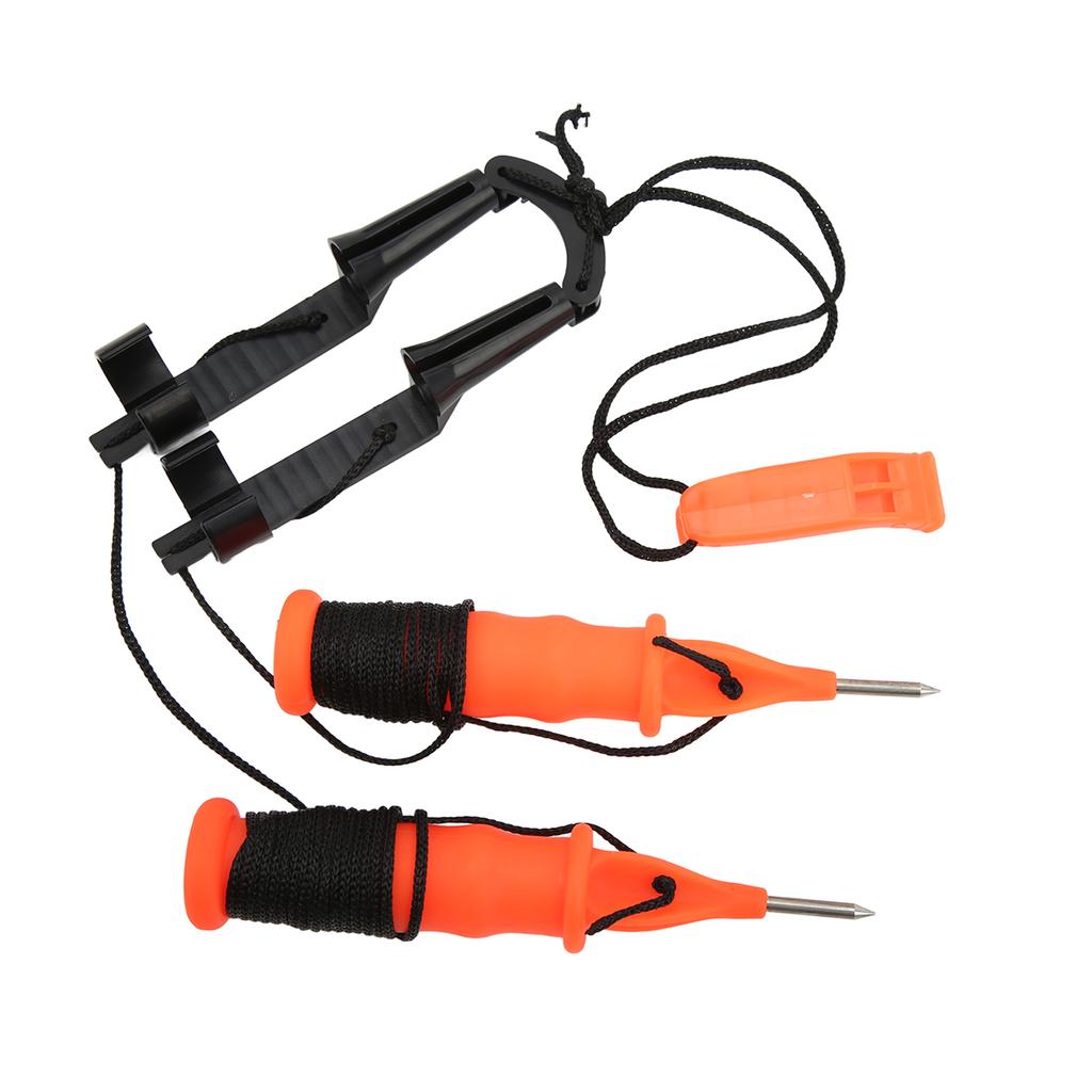 2 шт. Зимние ледорубы для подледной рыбалки с аварийным свистком, рыболовные снасти, инструмент, белая веревка
