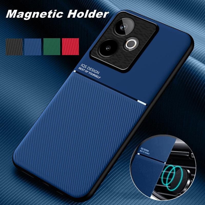 Rugged Non-Slip Protective Cover for Realme GT 7 GT 7T GT7 Case Built-in Car Magnetic Holder Phone Coque Fundas