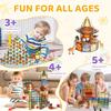 3D Magnetic Tiles, Diamond Magnetic Blocks Building Set Magnet Tiles STEM Toys 3D Kids Preschool Educational Sensory Toys Gift