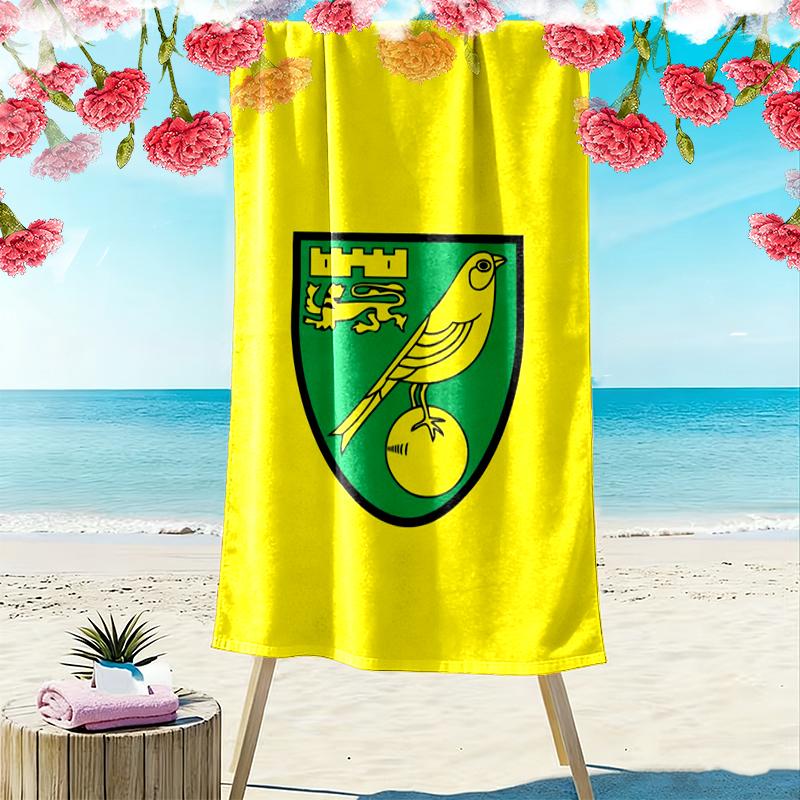 Norwich City Football Club Print Beach Towel, Large Soft Quick Dry Towel for Beach Camping Swimming