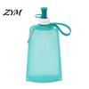 Camping Water Bottle 500ML Collapsible Silicone Bottle, Portable Folding Drinking Bag, Travel Pouch with Lanyard for Outdoor Hiking Cycling Climbing