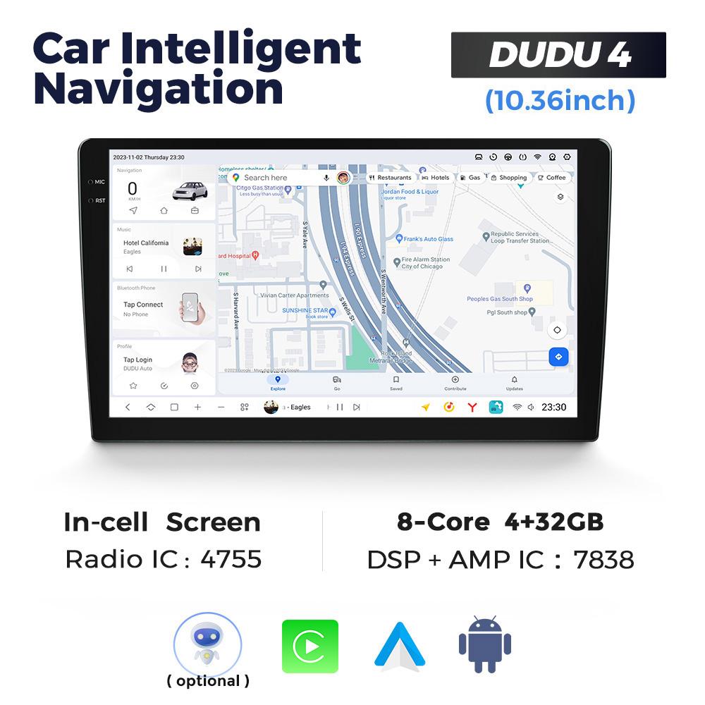 DUDUAUTO DUDU 7 DUDU7 Android 13 Wireless CarPlay Auto Universal 9.5" 10.36" Car Radio Multimedia Player GPS Intelligent System