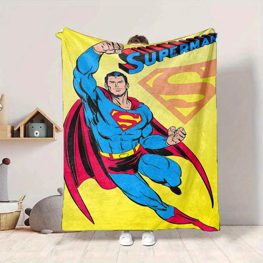 1pc Superman, superhero Flannel Throw Blanket Soft, Warm & Cozy for Couch, Bed, Office, and Travel Versatile All Season Gift, Christmas present