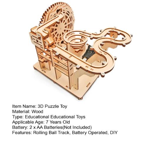 3D деревянная трековая игрушка на батарейках с катящимся шариком-головоломкой, электрическая головоломка для взрослых и детей, сделай сам, головоломка ручной работы