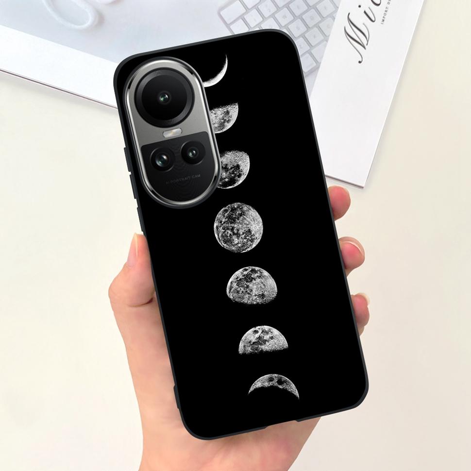 For Oppo Reno10 Case Luxury Colourful Painted Cover Soft Silicone Phone Case For Oppo Reno 10 Reno10 Pro 5G Back Cover Bumper