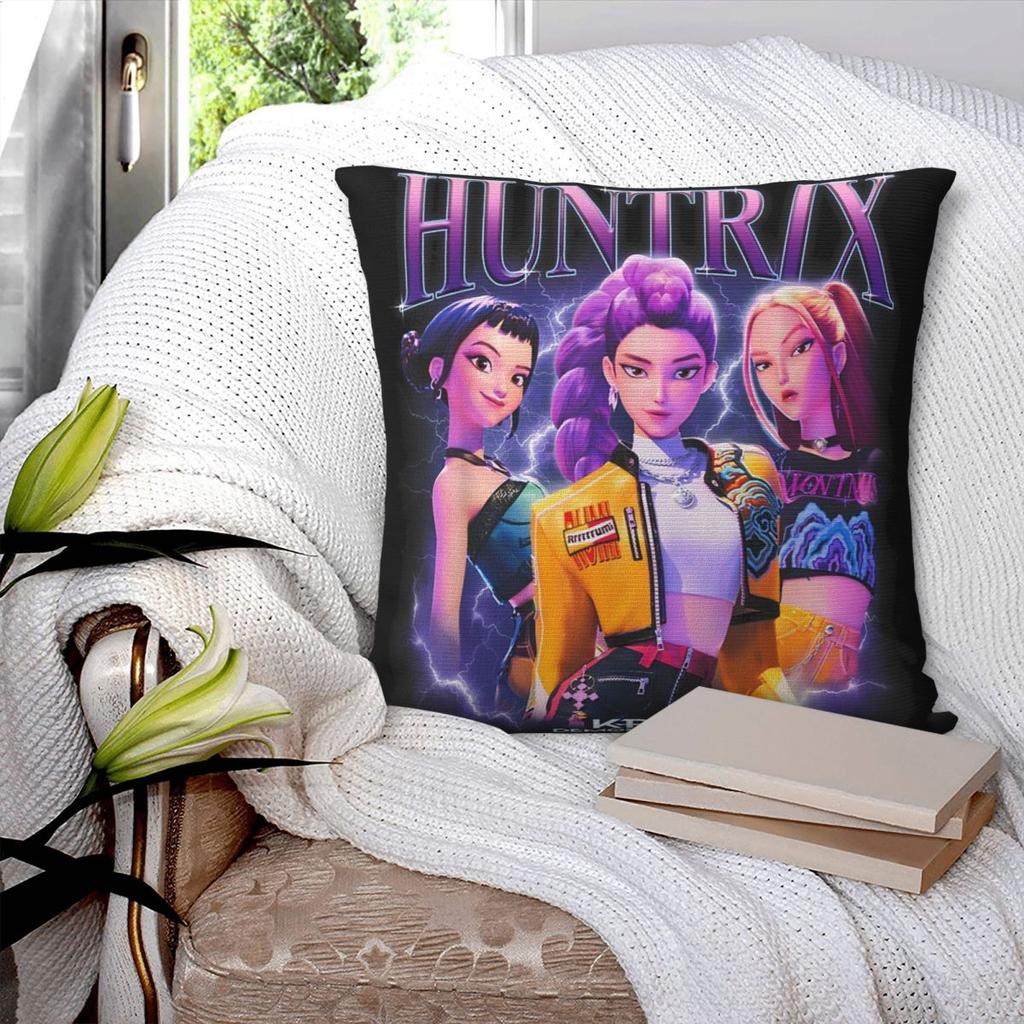 HUNTRX HUNTRIX K-pop Охотники на демонов Наволочка Принт Чехол для подушки Декоративная наволочка для диванной подушки Гостиная На молнии