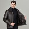 Куртка из натуральной кожи мужская овчина меховая интегрированный бархат утолщенный папа зимняя кожаная куртка куртка