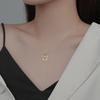 1/2Pcs Fashion Cute Shiny Zircon Hollowed-Out Wooden Horse Pendant Necklace For Woman Girls Collarbone Chain Jewelry Gift