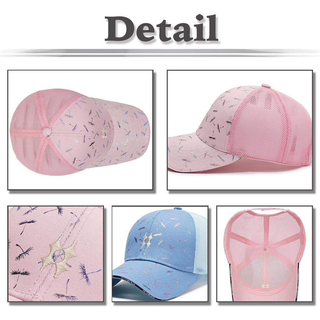 Кепка-сетка Модный дизайн Повседневная Стильная Спортивная CZA026 [Белый Клык] Женская (розовый)