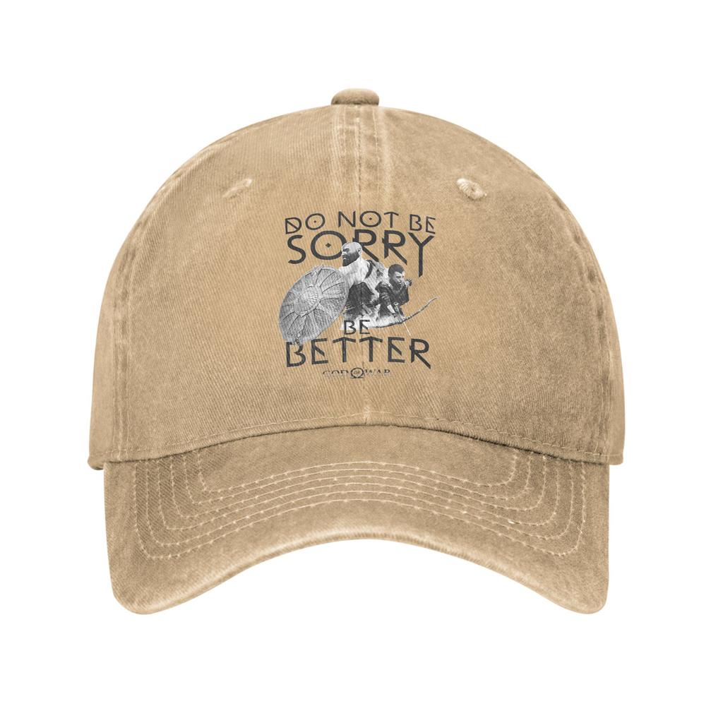 Vintage God of War Game Kratos and Son Baseball Cap for Unisex Women Distressed Denim Sun Cap All Seasons Travel Adjustable Hat Cap