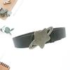 Fashionable Star Buckle Belt for Lady Girls and Women Classic Solid Color Waist Ornament Adjustable PU Leather Sash